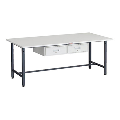 トラスコ TRUSCO 軽量作業台 2列1段引出し付 ダークグレー 1200×750×740mm SAE-1200FL2 DG 183-3900 (商品コード：161054)