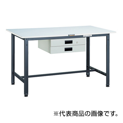 トラスコ TRUSCO 軽量作業台 薄型2段引出し付 ダークグレー 900×600×740mm RAE-0960UDK2 DG 454-5249 (商品コード：161068)