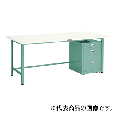 トラスコ TRUSCO 軽量作業台 3段キャビネット付 ホワイト 1200×750×740mm AE-1200UDC111 W 770-1489 (商品コード：161078)