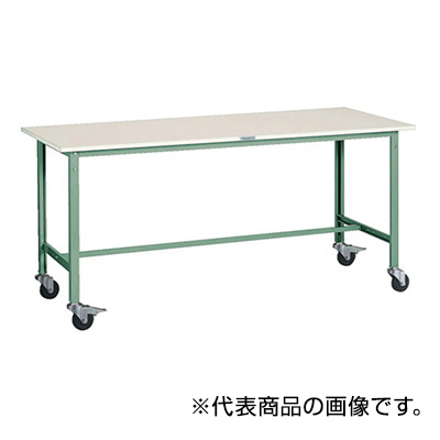 トラスコ TRUSCO 軽量作業台 φ100mmキャスター付 グリーン 1800×900×847mm RAE-1809C100 303-1799 (商品コード：161093)
