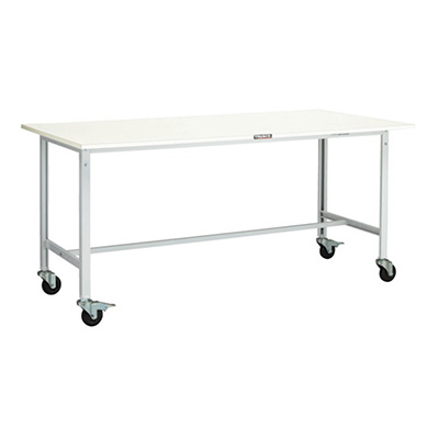 トラスコ TRUSCO 軽量作業台 φ100mmキャスター付 ホワイト 1800×900×848mm AE-1809C100 W 466-7191 (商品コード：161097)