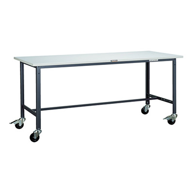 トラスコ TRUSCO 軽量作業台 φ100mmキャスター付 ダークグレー 900×600×848mm AE-0960C100 DG 454-2592 (商品コード：161102)