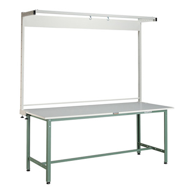 トラスコ TRUSCO 軽量作業台 ツールハンガー付 グリーン 1800×750×1948mm RAE-1800THN 467-2089 (商品コード：161116)