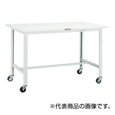 トラスコ TRUSCO 軽量作業台 φ75mmキャスター付 グリーン 1800×900×809mm AE-1809C75 770-1659 (商品コード：161137)