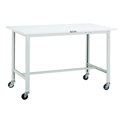 トラスコ TRUSCO 軽量作業台 φ75mmキャスター付 ホワイト 900×600×809mm AE-0960C75 W 454-2614 (商品コード：161142)
