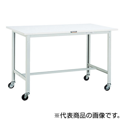 トラスコ TRUSCO 軽量作業台 φ75mmキャスター付 ホワイト 900×600×808mm RAE-0960C75 W 454-5214 (商品コード：161144)