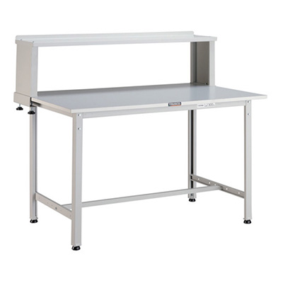 トラスコ TRUSCO 軽量作業台 上棚付 ホワイト 900×600×1044mm RAE-0960YURB W 454-5265 (商品コード：161167)