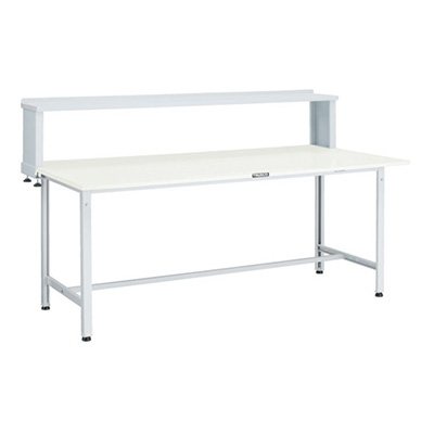 トラスコ TRUSCO 軽量作業台 上棚付 ホワイト 1800×900×1044mm RAE-1809YURB W 467-2224 (商品コード：161169)