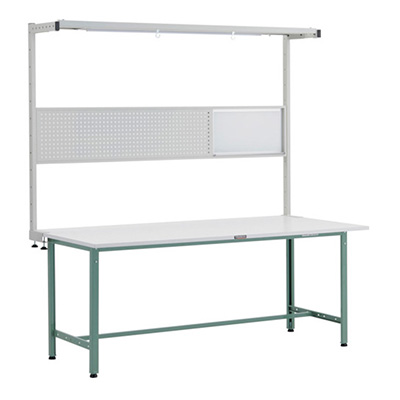 トラスコ TRUSCO 軽量作業台 オプションフルセット付 グリーン 1800×900×1948mm AE-1809THFS 247-5818 (商品コード：161184)