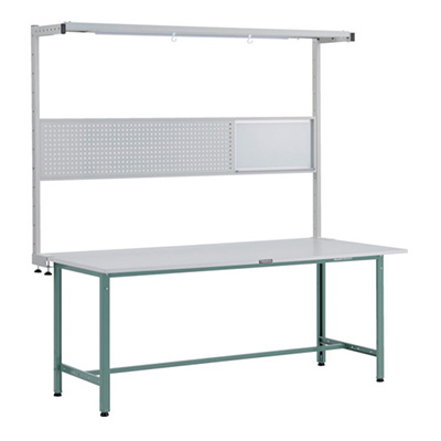 トラスコ TRUSCO 軽量作業台 オプションフルセット付 グリーン 1800×900×1948mm RAE-1809THFS 248-6822 (商品コード：161187)