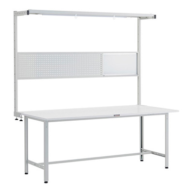 トラスコ TRUSCO 軽量作業台 オプションフルセット付 ホワイト 1800×900×1948mm AE-1809THFS W 247-7316 (商品コード：161190)