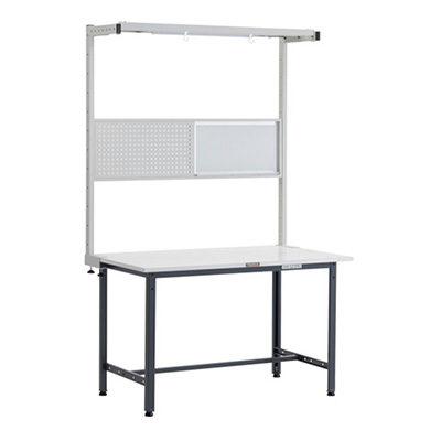トラスコ TRUSCO 軽量作業台 オプションフルセット付 ダークグレー 1200×750×1948mm AE-1200THFS DG 247-5823 (商品コード：161195)