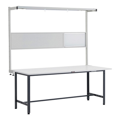 トラスコ TRUSCO 軽量作業台 オプションフルセット付 ダークグレー 1800×900×1948mm AE-1809THFS DG 247-7304 (商品コード：161196)