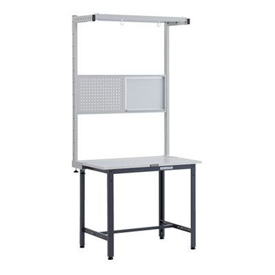 トラスコ TRUSCO 軽量作業台 オプションフルセット付 ダークグレー 900×600×1948mm RAE-0960THFS DG 248-6844 (商品コード：161197)