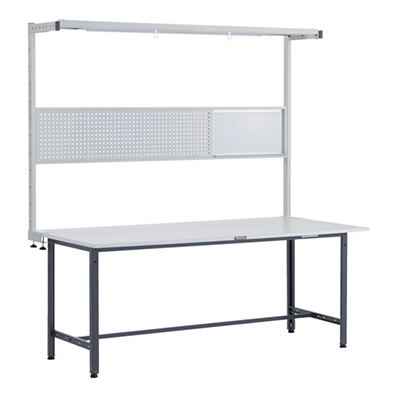 トラスコ TRUSCO 軽量作業台 オプションフルセット付 ダークグレー 1800×900×1948mm RAE-1809THFS DG 248-6862 (商品コード：161199)