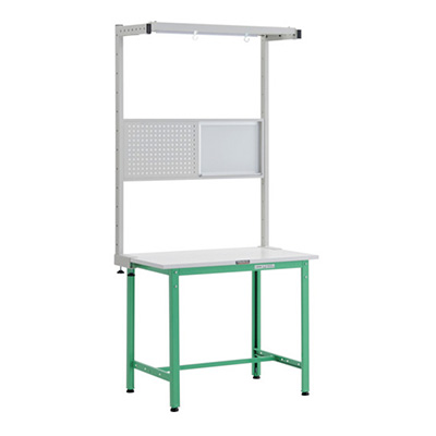 トラスコ TRUSCO 軽量作業台 オプションフルセット付 ヤンググリーン 900×600×1948mm AE-0960THFS YG 247-7314 (商品コード：161200)