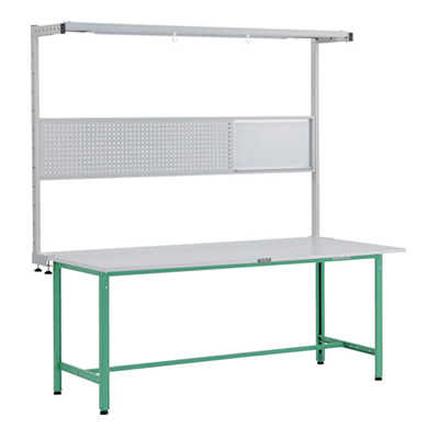 トラスコ TRUSCO 軽量作業台 オプションフルセット付 ヤンググリーン 1800×900×1948mm RAE-1809THFS YG 248-6829 (商品コード：161205)