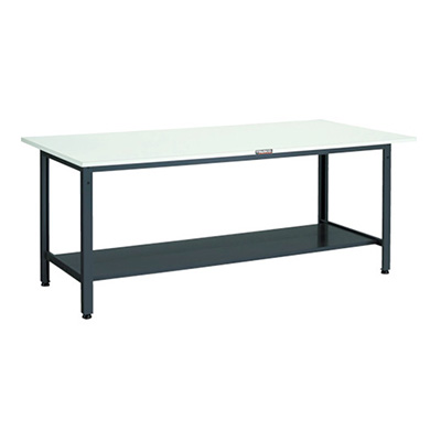 トラスコ TRUSCO 軽量作業台 下棚2枚付 ダークグレー 1800×900×740mm LEWP-1809LT2 467-1023 (商品コード：161226)