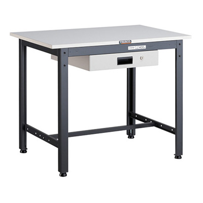トラスコ TRUSCO 軽量作業台 薄型1段引出し付 ダークグレー 900×600×740mm LEWP-0960UDK1 467-0779 (商品コード：161230)
