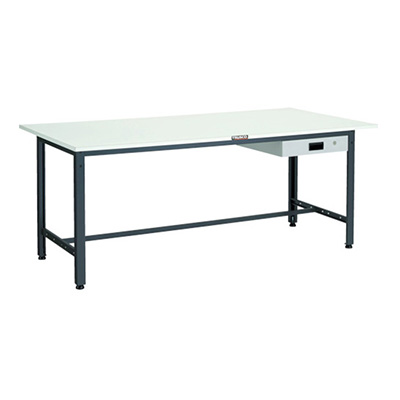 トラスコ TRUSCO 軽量作業台 薄型1段引出し付 ダークグレー 1800×900×740mm LEWR-1809UDK1 467-1392 (商品コード：161235)