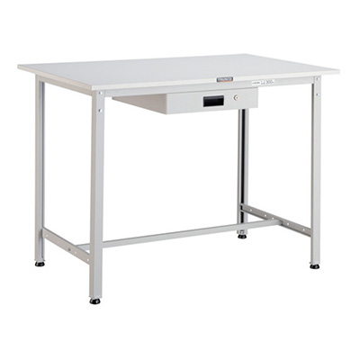 トラスコ TRUSCO 軽量立ち作業台 薄型1段引出し付 ホワイト 900×600×900mm HAE-0960UDK1 W 466-9231 (商品コード：161290)