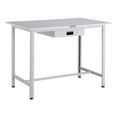 トラスコ TRUSCO 軽量立ち作業台 薄型1段引出し付 ホワイト 900×600×900mm HRAE-0960UDK1 W 467-0086 (商品コード：161291)