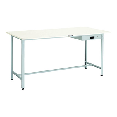 トラスコ TRUSCO 軽量立ち作業台 薄型1段引出し付 ホワイト 1800×900×900mm HRAE-1809UDK1 W 467-0515 (商品コード：161292)