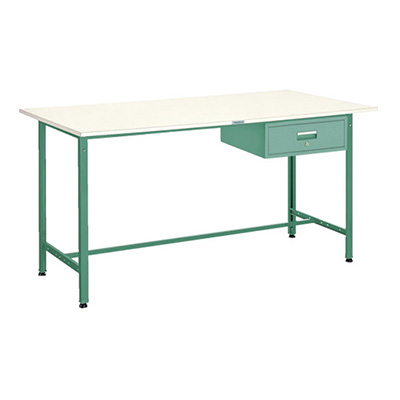 トラスコ TRUSCO 軽量立ち作業台 1段引出し付 グリーン 1800×900×900mm HAE-1809F1 278-4726 (商品コード：161302)