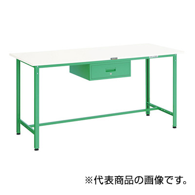 トラスコ TRUSCO 軽量立ち作業台 1段引出し付 ホワイト 1800×750×900mm HAE-1800F1 W 770-2051 (商品コード：161307)