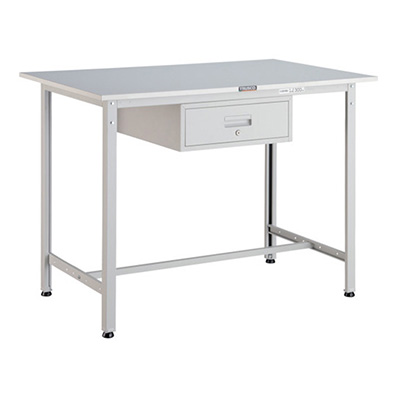 トラスコ TRUSCO 軽量立ち作業台 1段引出し付 ホワイト 900×600×900mm HRAE-0960F1 W 467-0051 (商品コード：161309)