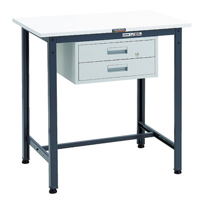 トラスコ TRUSCO 軽量立ち作業台 2段引出し付 ダークグレー 900×600×900mm HAE-0960F2 DG 868-8651 (商品コード：161336)