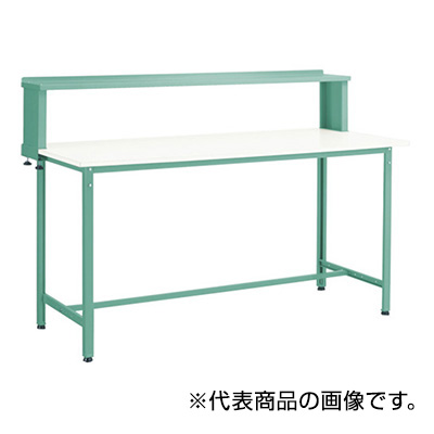 トラスコ TRUSCO 軽量立ち作業台 上棚付 ホワイト 1800×900×1204mm HRAE-1809YURB W 770-2281 (商品コード：161359)