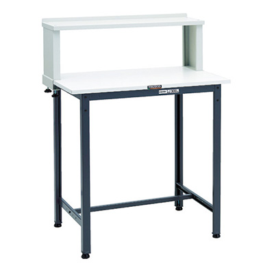 トラスコ TRUSCO 軽量立ち作業台 上棚付 ダークグレー 900×600×1204mm HAE-0960YURB DG 868-8655 (商品コード：161360)