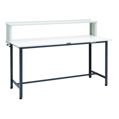 トラスコ TRUSCO 軽量立ち作業台 上棚付 ダークグレー 1800×750×1204mm HAE-1800YURB DG 868-8669 (商品コード：161361)