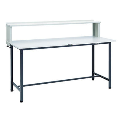 トラスコ TRUSCO 軽量立ち作業台 上棚付 ダークグレー 1800×750×1204mm HRAE-1800YURB DG 868-8699 (商品コード：161364)