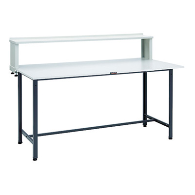 トラスコ TRUSCO 軽量立ち作業台 上棚付 ダークグレー 1800×900×1204mm HRAE-1809YURB DG 868-8706 (商品コード：161365)