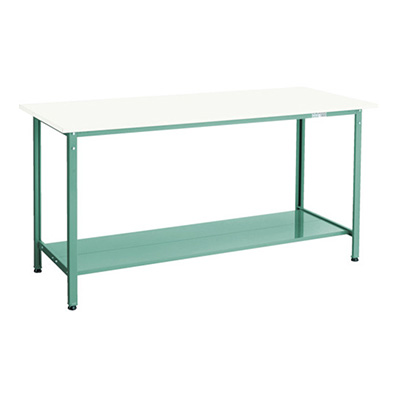 トラスコ TRUSCO 軽量立ち作業台 下棚2枚入り グリーン 900×600×900mm HAE-0960LT2 284-9429 (商品コード：161366)