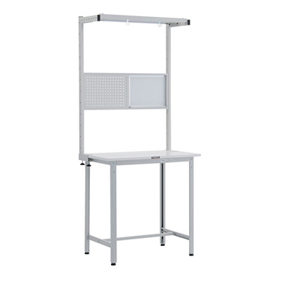 トラスコ TRUSCO 軽量立ち作業台 オプションフルセット付 ホワイト 900×600×2108mm HAE-0960THFS W 246-3933 (商品コード：161384)