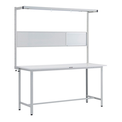 トラスコ TRUSCO 軽量立ち作業台 オプションフルセット付 ホワイト 1800×750×2108mm HAE-1800THFS W 246-3937 (商品コード：161385)