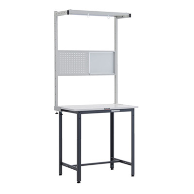 トラスコ TRUSCO 軽量立ち作業台 オプションフルセット付 ダークグレー 900×600×2108mm HAE-0960THFS DG 246-3942 (商品コード：161390)