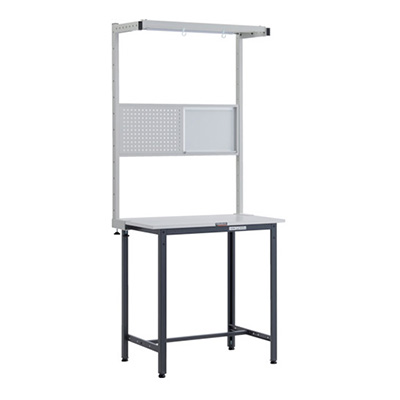 トラスコ TRUSCO 軽量立ち作業台 オプションフルセット付 ダークグレー 900×600×2108mm HRAE-0960THFS DG 246-3931 (商品コード：161393)