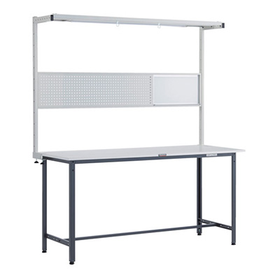 トラスコ TRUSCO 軽量立ち作業台 オプションフルセット付 ダークグレー 1800×750×2108mm HRAE-1800THFS DG 246-3939 (商品コード：161394)