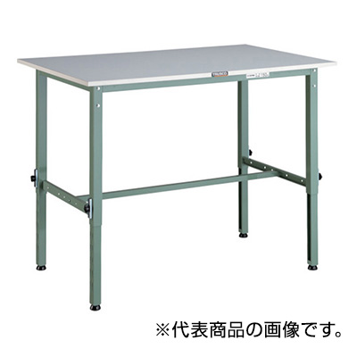 トラスコ TRUSCO 高さ調節式作業台 基本タイプ グリーン 900×600×650～950mm RAEM-0960 285-1067 (商品コード：161399)