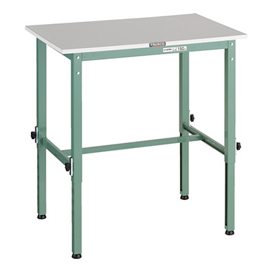 トラスコ TRUSCO 高さ調節式作業台 基本タイプ グリーン 900×600×650～950mm RAEM2-0960 161-1328 (商品コード：161414)