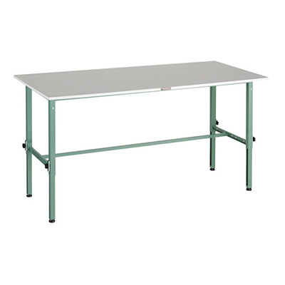 トラスコ TRUSCO 高さ調節式作業台 基本タイプ グリーン 1800×900×650～950mm RAEM2-1809 161-1355 (商品コード：161419)