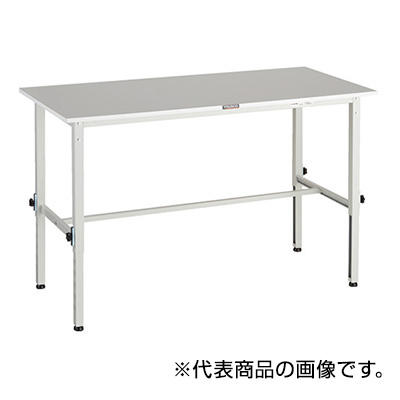 トラスコ TRUSCO 高さ調節式作業台 基本タイプ ホワイト 1500×900×650～950mm RAEM2-1509 W 161-1348 (商品コード：161423)