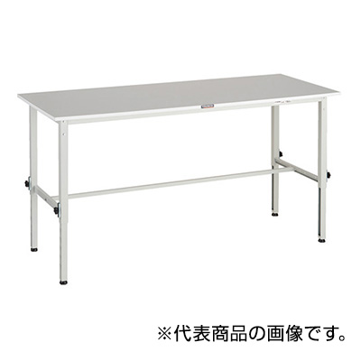 トラスコ TRUSCO 高さ調節式作業台 基本タイプ ホワイト 1800×600×650～950mm RAEM2-1860 W 161-1249 (商品コード：161424)