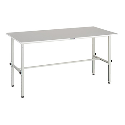 トラスコ TRUSCO 高さ調節式作業台 基本タイプ ホワイト 1800×900×650～950mm RAEM2-1809 W 161-1246 (商品コード：161425)