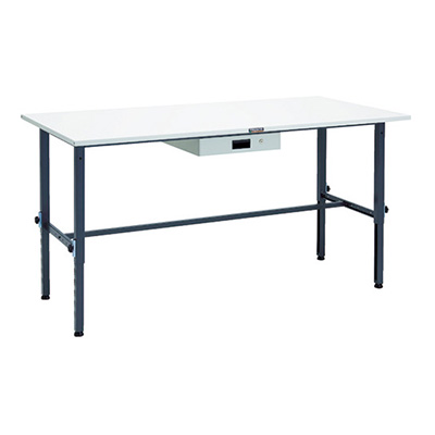 トラスコ TRUSCO 高さ調節式作業台 薄型1段引出し付 ホワイト 1800×900×650～950mm SAEM-1809UDK1 DG 868-8775 (商品コード：161443)