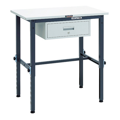 トラスコ TRUSCO 高さ調節式作業台 1段引出し付 ダークグレー 900×600×650～950mm SAEM-0960F1 DG 868-8759 (商品コード：161460)